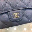 Long Portafoglio Caviar Leather A31506 Blue