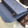 Long Portafoglio Caviar Leather A31506 Blue