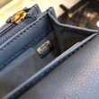 Long Portafoglio Caviar Leather A31506 Blue