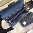 Long Portafoglio Caviar Leather A31506 Blue