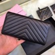 Qualità superiore replica Portafoglio lungo Chevron A31506 Nero
