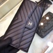 Qualità superiore replica Portafoglio lungo Chevron A31506 Nero