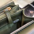 Alta gamma replica Portafoglio lungo Chevron A31506 verde