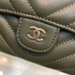 Alta gamma replica Portafoglio lungo Chevron A31506 verde