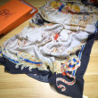 Sciarpe di seta di cachemire Hermes 140 nero Sciarpe di seta di cachemire Hermes 140 nero