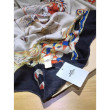 Sciarpe di seta di cachemire Hermes 140 nero Sciarpe di seta di cachemire Hermes 140 nero