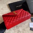 Qualità superiore replica a bustina media YSL Saint Laurent Mix Matelasse rossa