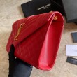 Qualità superiore replica a bustina media YSL Saint Laurent Mix Matelasse rossa