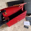 Qualità superiore replica a bustina media YSL Saint Laurent Mix Matelasse rossa