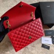 Qualità superiore replica a bustina media YSL Saint Laurent Mix Matelasse rossa
