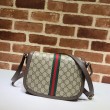 Borsa a tracolla Ophidia GG piccola 601044 Dark Coffee