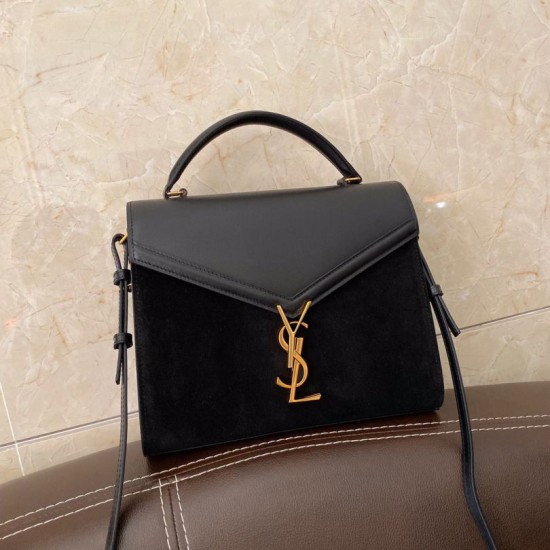 Borse Firmate Replica con manico medio Yand Saint Laurent Cassandra nera