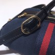 Borsa mini Ophidia GG Flora 517350 blu scuro