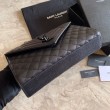 Borsa per busta media YSL Saint Laurent Mix Matelasse nera