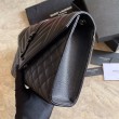 Borsa per busta media YSL Saint Laurent Mix Matelasse nera