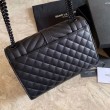 Borsa per busta media YSL Saint Laurent Mix Matelasse nera