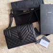 Borsa per busta media YSL Saint Laurent Mix Matelasse nera