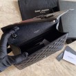 Borsa per busta media YSL Saint Laurent Mix Matelasse nera in oro