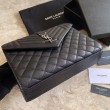Borsa Replica 1:1 per buste medie YSL Saint Laurent Mix Matelasse nero argento hardware