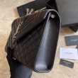 Borsa Replica 1:1 per buste medie YSL Saint Laurent Mix Matelasse nero argento hardware