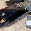 Borsa Replica 1:1 per buste medie YSL Saint Laurent Mix Matelasse nero argento hardware