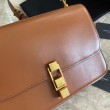 Borsa YSL Saint Laurent Carre in pelle scamosciata marrone