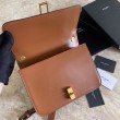 Borsa YSL Saint Laurent Carre in pelle scamosciata marrone