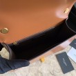 Borsa YSL Saint Laurent Carre in pelle scamosciata marrone