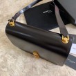 Borsa YSL Saint Laurent Carre in pelle scamosciata nera
