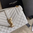 Busta con busta media YSL Saint Laurent Mix Matelasse bianca