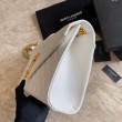 Busta con busta media YSL Saint Laurent Mix Matelasse bianca