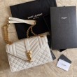 Busta con busta media YSL Saint Laurent Mix Matelasse bianca