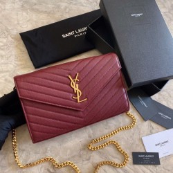 Cloni Firmate Clarinetto in pelle martellata YSL Saint Laurent con busta con catena a busta imitazioni