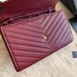 Clarinetto in pelle martellata YSL Saint Laurent con busta con catena a busta