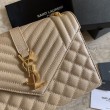 Sacchetto busta media YSL Saint Laurent Mix Matelasse Albicocca