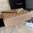 Sacchetto busta media YSL Saint Laurent Mix Matelasse Albicocca
