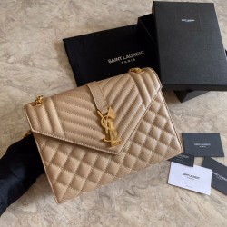 Cloni Firmate Sacchetto busta media YSL Saint Laurent Mix Matelasse Albicocca imitazioni