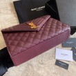 Sacchetto busta media YSL Saint Laurent Mix Matelasse Claret