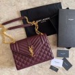 Sacchetto busta media YSL Saint Laurent Mix Matelasse Claret