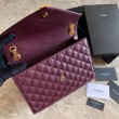 Sacchetto busta media YSL Saint Laurent Mix Matelasse Claret