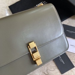 Borsa YSL Saint Laurent Carre Satchel in pelle scamosciata verde chiaro Dupe Perfetta Cloni Firmate Borsa YSL Saint Laurent Carre Satchel in pelle scamosciata verde chiaro imitazioni