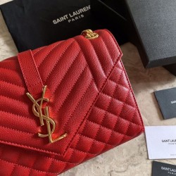 Qualità superiore replica a bustina media YSL Saint Laurent Mix Matelasse rossa Dupe Perfetta Cloni Firmate Qualità superiore replica a bustina media YSL Saint Laurent Mix Matelasse rossa imitazioni