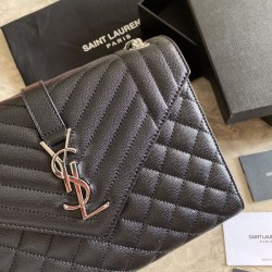 Borsa Replica 1:1 per buste medie YSL Saint Laurent Mix Matelasse nero argento hardware Dupe Perfetta Cloni Firmate Borsa Replica 1:1 per buste medie YSL Saint Laurent Mix Matelasse nero argento hardware imitazioni