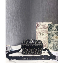 Borse Replica a tracolla obliqua Christian Dior Safari Dior Blu scuro