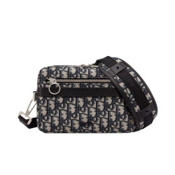 Borse Replica a tracolla obliqua Christian Dior Safari Dior Blu scuro