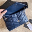 Borsa a tracolla Yul Saint Laurent Loulou piccola blu