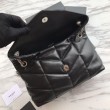 Borsa a tracolla Yul Saint Laurent Loulou piccola nera