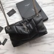 Borsa a tracolla Yul Saint Laurent Loulou piccola nera