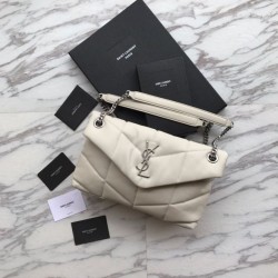Imitazioni borse griffate piccola Puffer YSL Saint Laurent bianca