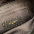 Borsa YSL Saint Laurent Becky con doppia zip in pelle di agnello trapuntata nera